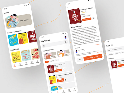 Mobile App Book Reader book app design design app design studio illustration logo mobile app mobile app design reading app ui uidesign web