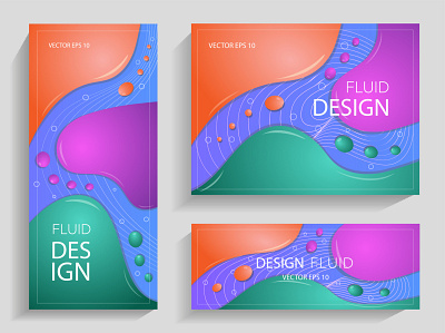 Liquid design brochures abstract bubble cartoon creative design curves memphis design psychedelic vector