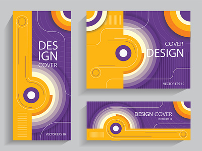 Abstract technological style brochures