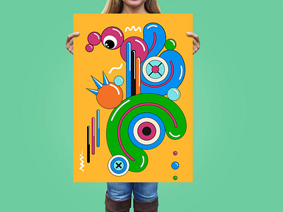 Bright abstract art illustration