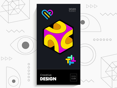 Abstract geometric poster badge badges elements emblem forms geometric shape icon icons label labels logo logos marks polygon pyramid shape sign symbol