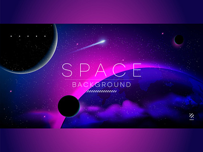 Vector illustration of space