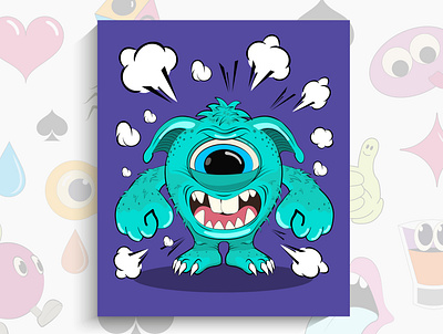 Cartoon angry monster abstract art bubble bubbles cartoon characters comic crazy creature doodle doodles graffiti grafitti halloween humor illustration monster monster vector sketch vector