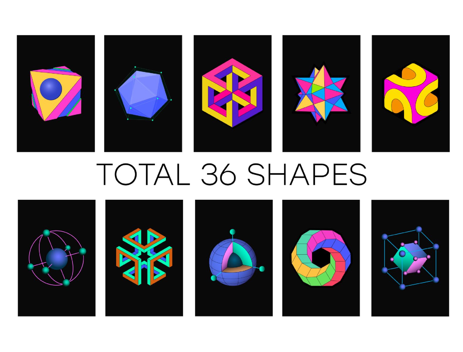 geometric shapes 3d complex