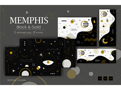 Premium Vector  Eco covers templates set posters in memphis and hipster  style with geometric and nature elements