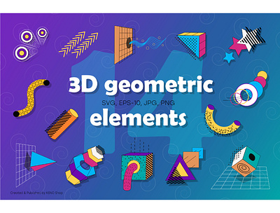 3D geometric design elements. abstract abstract shapes circle futuristic shapes geometry graphics grid hud hud elements modern modern shapes retro sci fi science fiction shapes square trendy triangle vintage wireframe