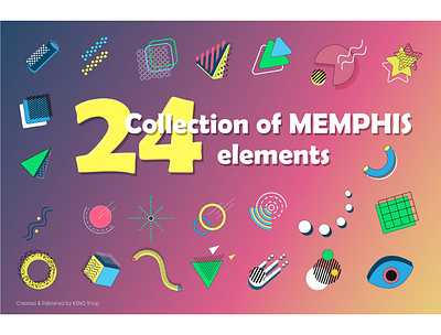 Collection of MEMPHIS elements. abstract abstract shapes circle futuristic shapes geometry graphics grid hud hud elements modern modern shapes retro sci fi science fiction shapes square triangle vintage wireframe