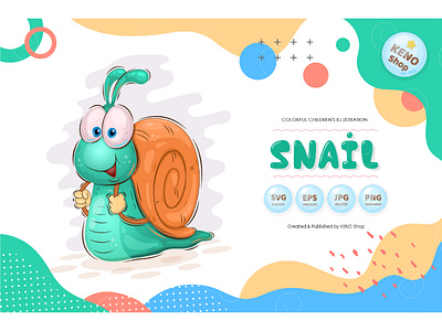 Fast cartoon snail