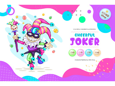 Cheerful cartoon joker