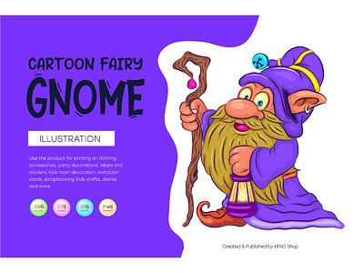 Cartoon fairy gnome.