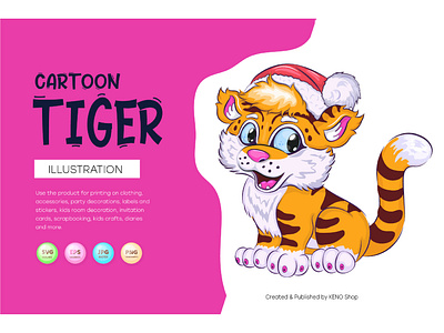 Tiger Cartoon Vector Art.