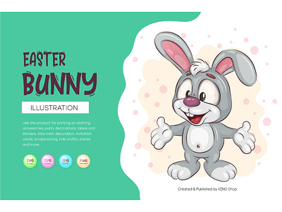 Cartoon Easter Bunny. bunny illustration