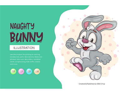 Naughty Easter Bunny. bunny illustration