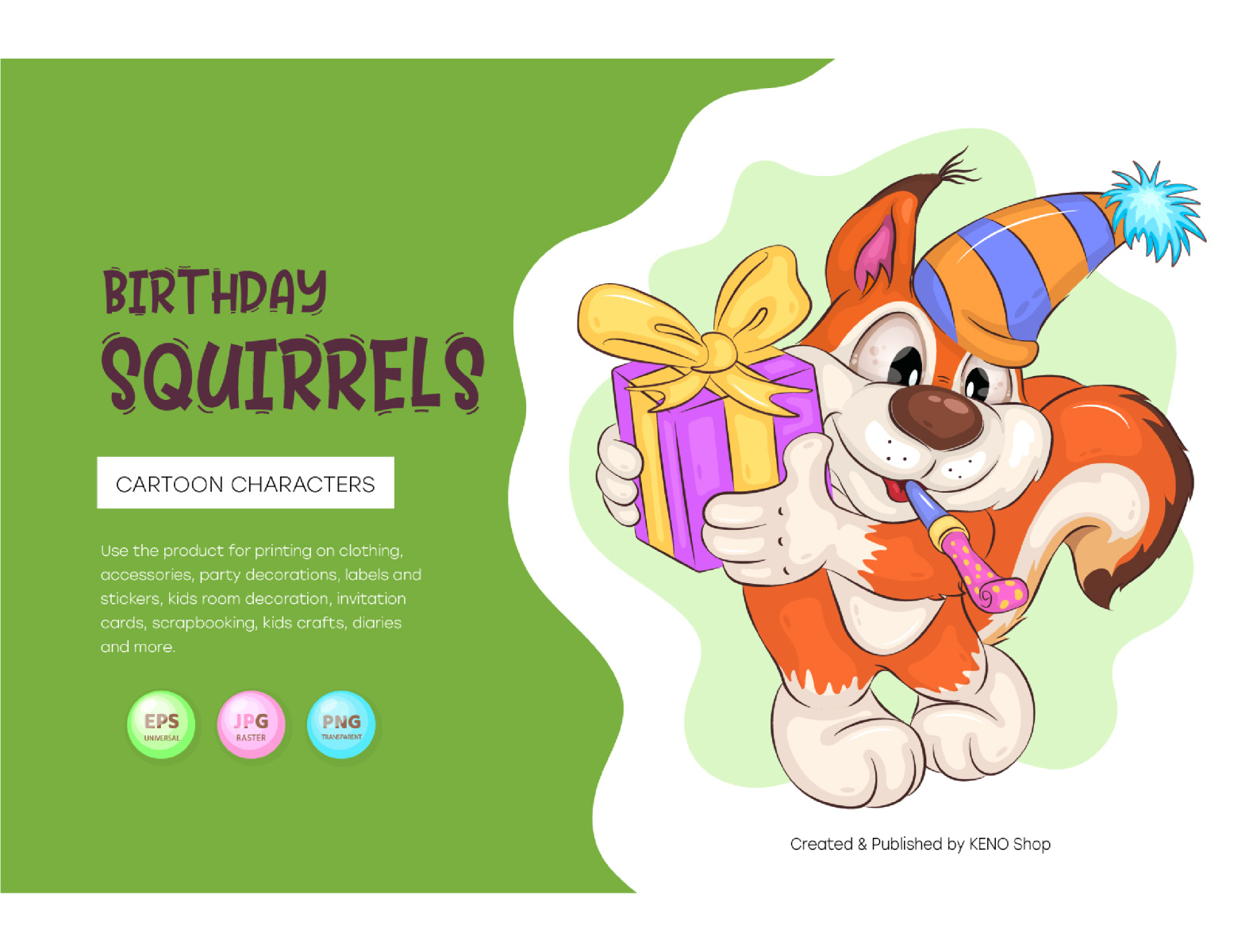 Cartoon Squirrel Birthday. by Andrey KENO on Dribbble