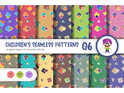 Cute Baby Seamless Patterns 06.