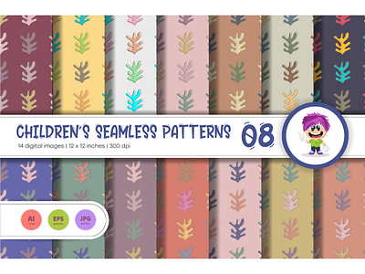 Cute Baby Seamless Patterns 08.