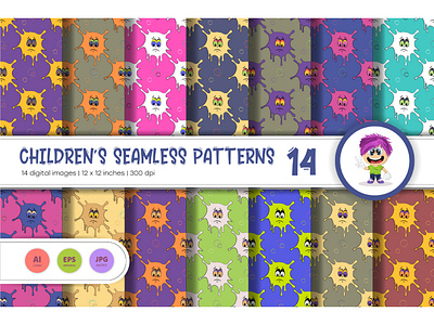 Cute Baby Seamless Patterns 14.