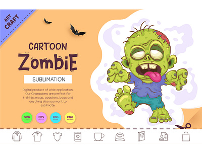 Cartoon Zombie. character