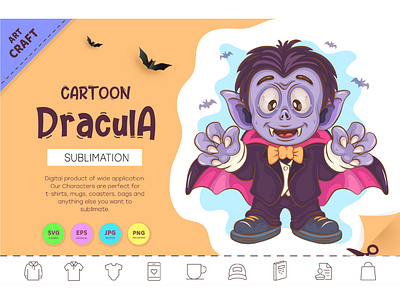 Cartoon Dracula. vector