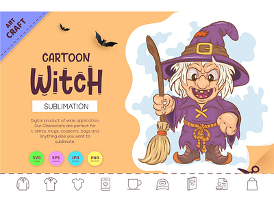 Cartoon Witch.