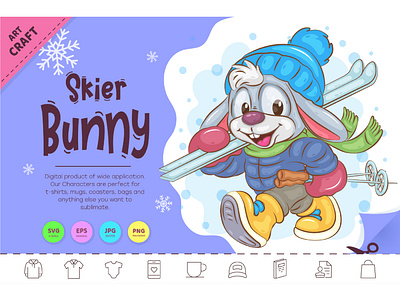 Winter Bunny Skier.