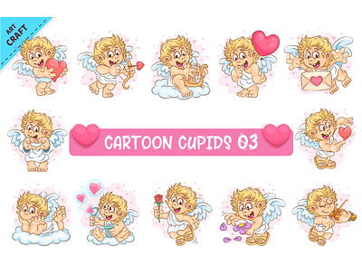 Bundle Cartoon Cupid 03. illustration