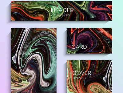 Liquid background abstract banner brochure design curve gradient illustration poster twist