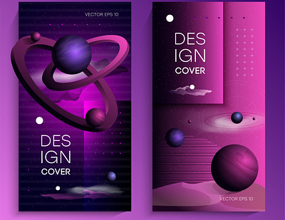 Abstract vector illustration of space abstract astronomy brochure brochure design comet future galaxy gradient illustration planets poster poster design psychedelic science space vector