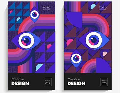 Fashionable bright geometric shapes abstract banner branding brochure design creative design curves design illustration poster design vector
