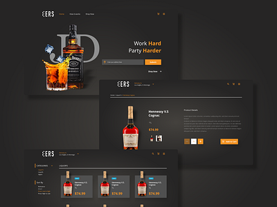 Liquor's website design