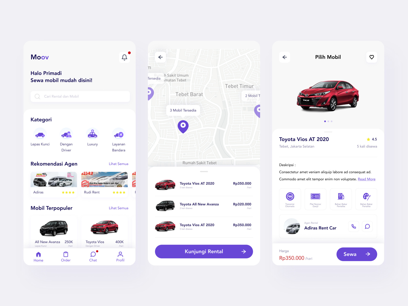 Moov Rent Car Apps By Primadi Anindito On Dribbble
