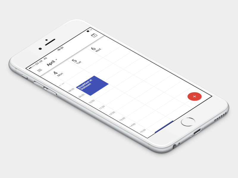 Google Calendar Zoom after effects appointment calendar glimpse google interaction material design pinch schedule zoom