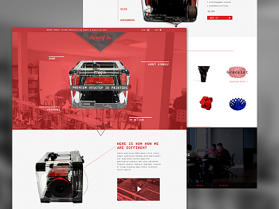3D Printer Site design marketing product web