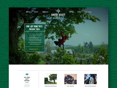 Great Scott Tree Care minmal rebrand vintage website