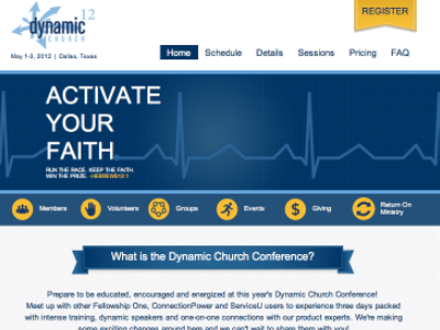 Dynamic Church 2012 Website design ui ux web design website