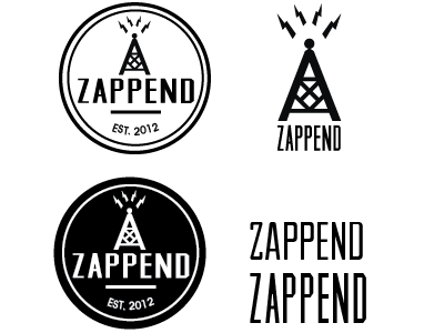 Zappend Logo work branding concept design hipster logo marketing type web