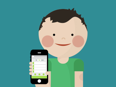 Showin' off an app app elbows energy savings illustration iphone