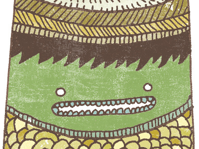 Totem Monster animals drawing illustration monsters texture totem pole