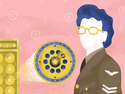 Joan Clarke 1940s code breaker google illustration spies texture uniform women in army wwii