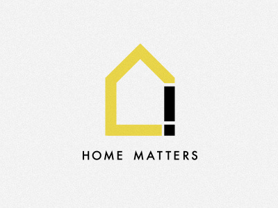 Dead comp exclamation mark home house logo simple