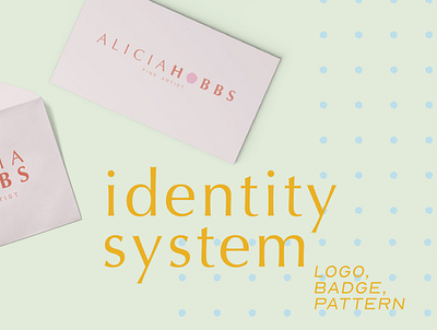Identity System | Alicia Hobbs Fine Art badge logo branding branding design design graphicdesign identity design identity system logo logo design logo designer pattern primary logo rebrand secondary logo