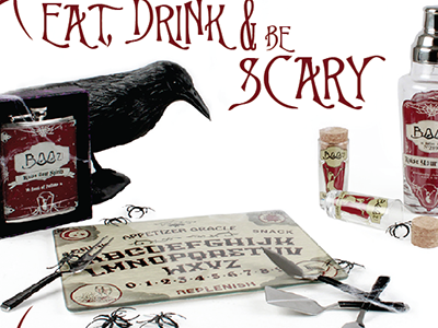 Eat Drink & Be Scary email halloween photography promo type