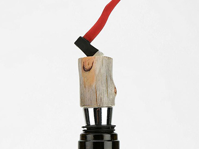 Lumberjack Bottle Stopper axe bottle stopper cork log