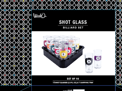 Shot Glass Packaging billiards packaging photography product