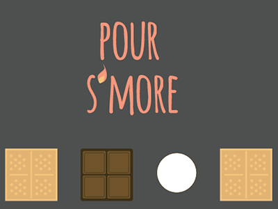 S'more camp campfire chocolate illustration