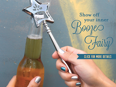 Booze Fairy ad email photography typography web