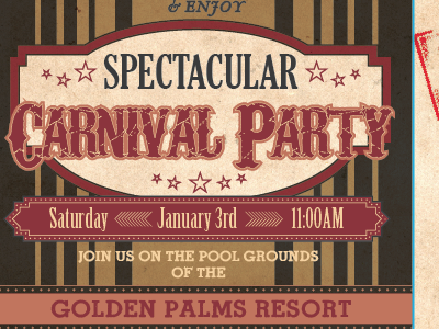 Carnival Party Invite carnival invite party type vintage