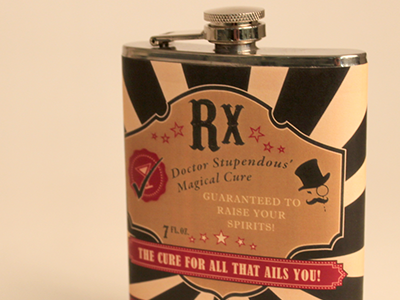Rx: reworking carnival flask rx snake oil vintage