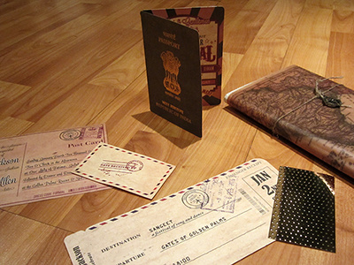 Vintage Travel Invitations & RSVP boarding pass invitation passport rsvp travel wedding