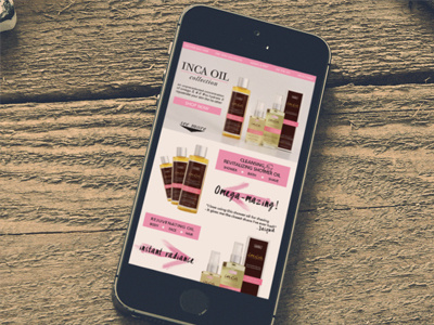 Email Marketing - Inca cosmetics digital eblast email marketing mobile skincare
